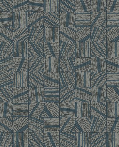 Eijffinger Embrace vlies anyagú kék, keki színű pöttyös, geometriai modern tapéta