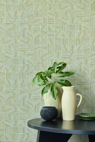 Eijffinger Embrace vlies anyagú keki, szürke színű pöttyös, geometriai modern tapéta