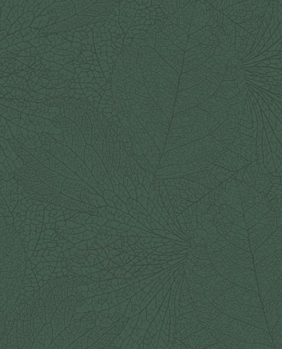 Eijffinger Embrace vlies anyagú zöld, csillámos színű levél erezet modern tapéta