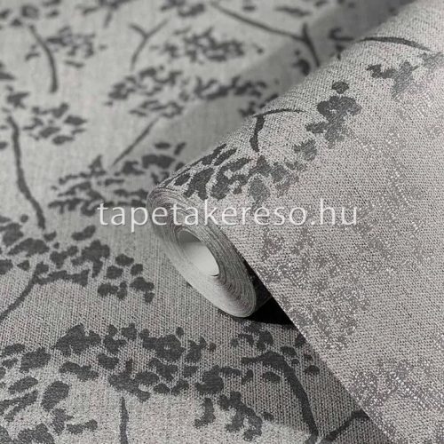 Marburg SCHÖNER WOHNEN 2 NEW SPIRIT vlies, vinyl anyagú szürke, ezüst színű virágos modern tapéta