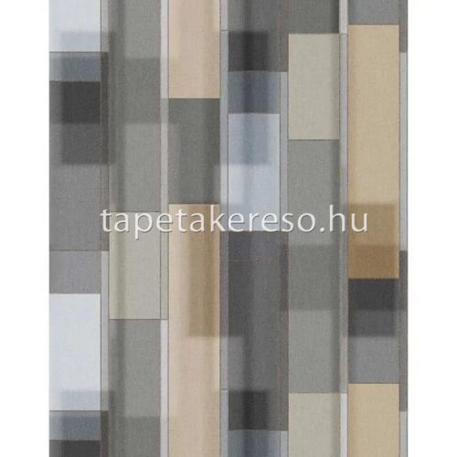 Marburg SCHÖNER WOHNEN 2 NEW SPIRIT vlies, vinyl anyagú barna, szürke, kék színű geometriai, textilhatású modern poszter