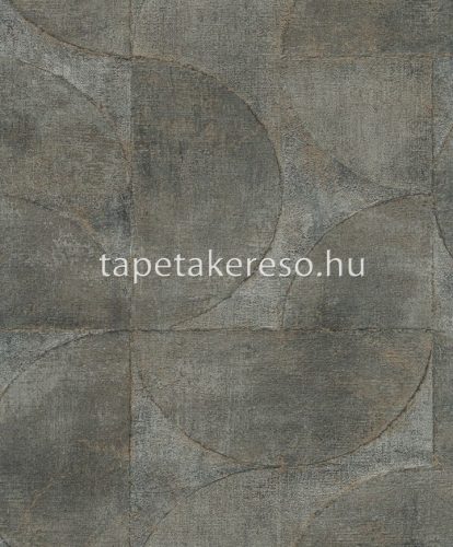 Marburg Vintage Deluxe vlies, vinyl anyagú barna, zöld színű geometriai indusztriális tapéta