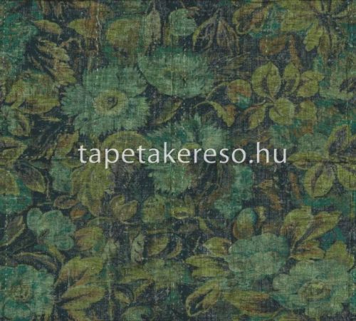 Arte Antigua papír, vinyl anyagú zöld, szürke színű virágos, leveles modern tapéta
