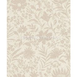   Rasch Paraiso vlies, vinyl anyagú beige, barna színű virágos, leveles, textilhatású modern tapéta