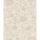 Rasch Paraiso vlies, vinyl anyagú beige, barna színű virágos, leveles, textilhatású modern tapéta