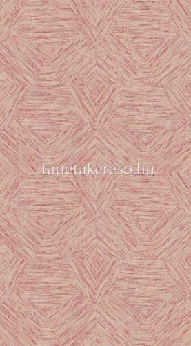Arte Antigua papír, vinyl anyagú piros, beige színű geometriai, szövetmintás modern tapéta
