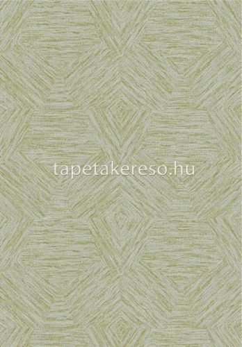 Arte Antigua papír, vinyl anyagú beige, zöld színű geometriai, szövetmintás modern tapéta