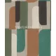 Rasch Paraiso vlies, vinyl anyagú zöld, barna, beige, fekete színű geometriai, textilhatású modern tapéta