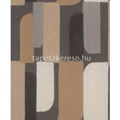   Rasch Paraiso vlies, vinyl anyagú barna, szürke, fekete színű geometriai, textilhatású modern tapéta