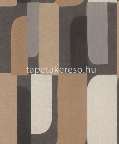 Rasch Paraiso vlies, vinyl anyagú barna, szürke, fekete színű geometriai, textilhatású modern tapéta