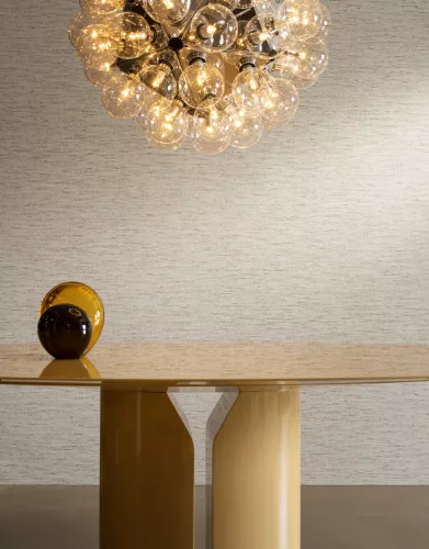 Arte Antigua papír, vinyl anyagú beige, barna színű szövetmintás, foltos modern tapéta