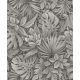 Marburg Botanica vlies, vinyl anyagú fekete, barna, fehér színű 3d, leveles modern, natural tapéta