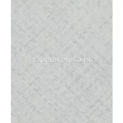   Marburg Botanica vlies, vinyl anyagú fehér, türkiz színű fonott, chevron modern, natural tapéta