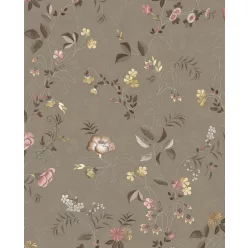   Eijffinger PipStudio 6 vlies anyagú barna, beige, sárga, rózsaszín színű virágos romantikus tapéta