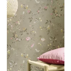   Eijffinger PipStudio 6 vlies anyagú barna, beige, sárga, rózsaszín színű virágos romantikus tapéta