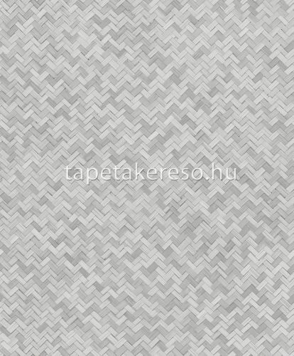 Marburg Botanica vlies, vinyl anyagú szürke színű fonott, chevron modern, natural tapéta
