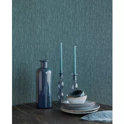   Eijffinger Unify habos, vlies anyagú zöld, arany színű csíkos modern tapéta