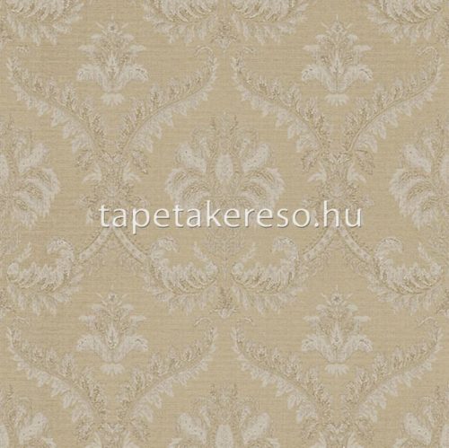 Cristiana Masi Tradizioni vlies, vinyl anyagú barna, beige, csillámos színű barokk, textilhatású klasszikus tapéta
