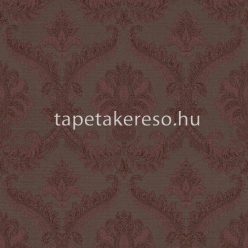   Cristiana Masi Tradizioni vlies, vinyl anyagú barna, mályva, csillámos színű barokk, textilhatású klasszikus tapéta