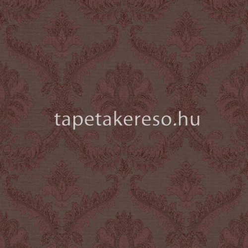 Cristiana Masi Tradizioni vlies, vinyl anyagú barna, mályva, csillámos színű barokk, textilhatású klasszikus tapéta