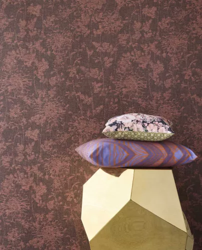 Eijffinger Emerald vinyl, vlies anyagú bordó, rózsaszín színű szövethatású, növényes modern, natural tapéta