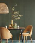 Eijffinger Emerald vinyl, vlies anyagú zöld színű vonalas, struktúrált, egyszínű modern, natural tapéta
