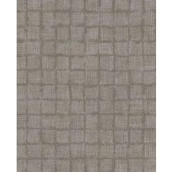   Eijffinger Emerald vlies anyagú barna színű egyszínű, szövethatású, kockás modern, natural tapéta