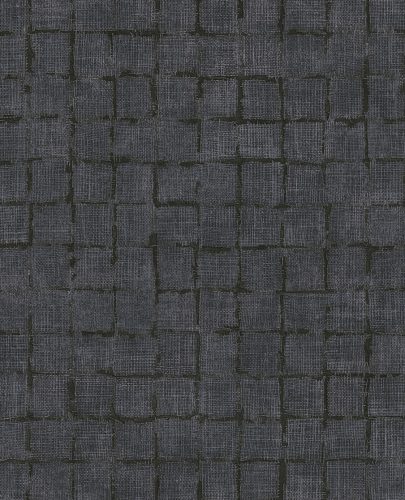 Eijffinger Emerald vlies anyagú szürke színű egyszínű, szövethatású, kockás modern, natural tapéta