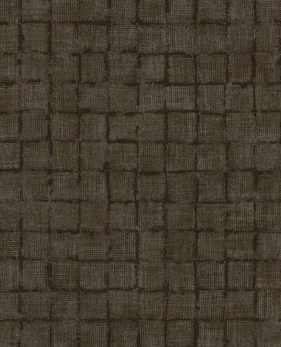 Eijffinger Emerald vlies anyagú barna színű egyszínű, szövethatású, kockás modern, natural tapéta