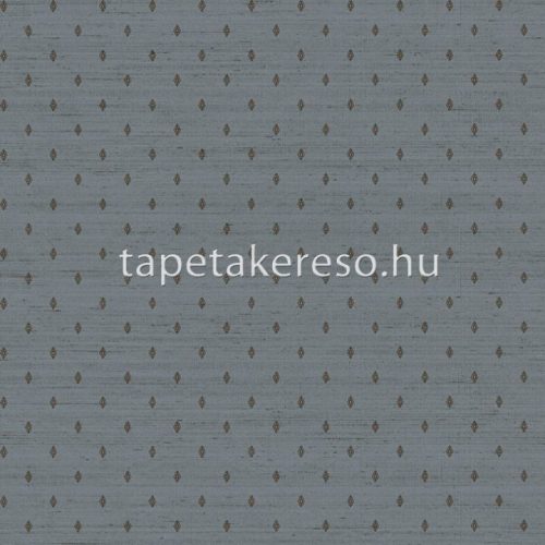 Cristiana Masi Tradizioni vlies, vinyl anyagú kék, barna színű geometriai, textilhatású klasszikus tapéta