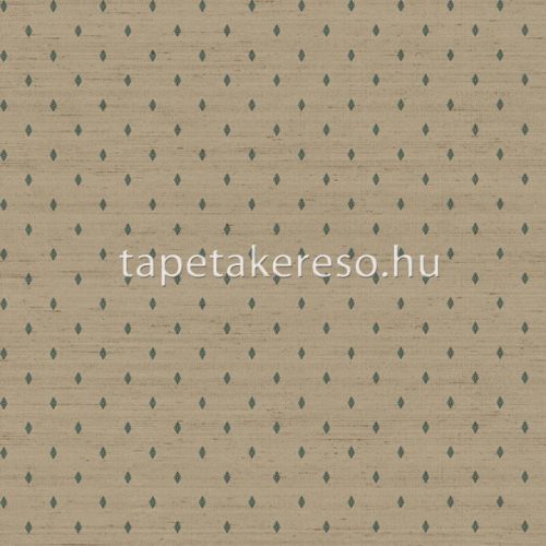 Cristiana Masi Tradizioni vlies, vinyl anyagú barna, zöld színű geometriai, textilhatású klasszikus tapéta