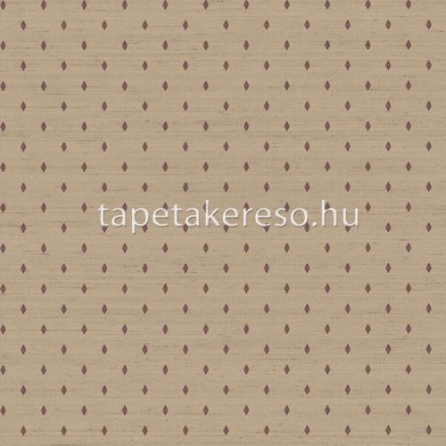 Cristiana Masi Tradizioni vlies, vinyl anyagú barna, lila színű geometriai, textilhatású klasszikus tapéta