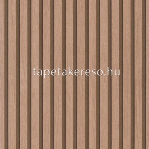 Marburg Travertino vlies, vinyl anyagú bronz, barna színű famintás, csíkos, lamella modern, natural tapéta