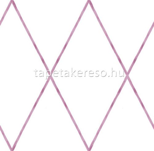 ICH Oh LaLa papír anyagú fehér, rózsaszín színű geometriai gyerek tapéta