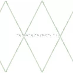   ICH Oh LaLa papír anyagú fehér, zöld színű geometriai gyerek tapéta