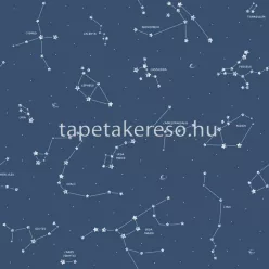   ICH Oh LaLa papír anyagú kék, fehér színű csillagkép gyerek tapéta