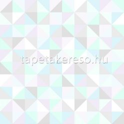   Origin Hide and Seek vlies anyagú türkiz, rózsaszín, fehér, kék, szürke, gyöngyház színű geometriai gyermek tapéta
