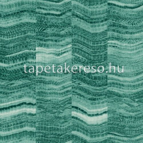 Origin Matières - Stone vlies anyagú türkiz színű csíkos, hullámos modern tapéta