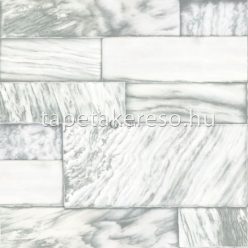   Origin Matières - Stone vlies anyagú szürke, fehér színű márványos, geometriai modern tapéta