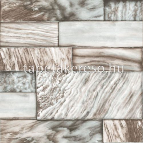 Origin Matières - Stone vlies anyagú szürke, beige, fehér színű márványos, geometriai modern tapéta