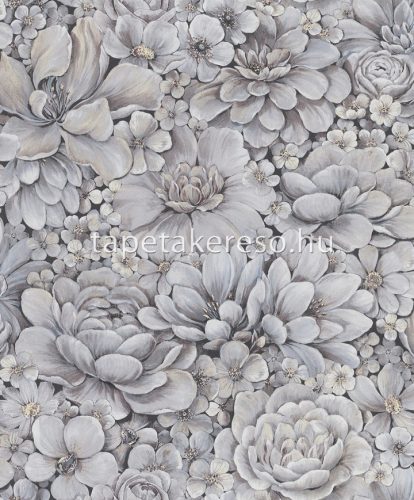 Marburg Botanica vlies, vinyl anyagú lila, barna színű virágos, 3d modern, natural tapéta