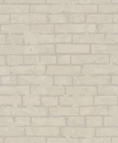 Marburg Terra vlies anyagú, homok színű, 3d, téglamintás, Modern tapéta
