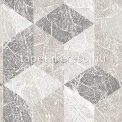   Origin Matières - Stone vlies anyagú szürke, fekete színű márványos, geometriai modern tapéta