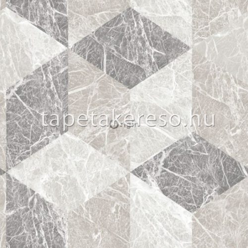 Origin Matières - Stone vlies anyagú szürke, fekete színű márványos, geometriai modern tapéta
