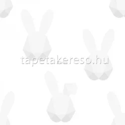   Origin Hide and Seek vlies anyagú fehér, szürke színű állatos, geometriai gyermek tapéta