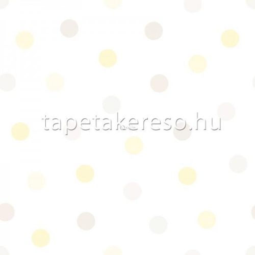 Origin Hide and Seek vlies anyagú fehér, sárga, beige színű pöttyös gyermek tapéta