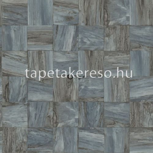 Origin Matières - Wood vlies anyagú szürke színű kockás, famintás modern tapéta