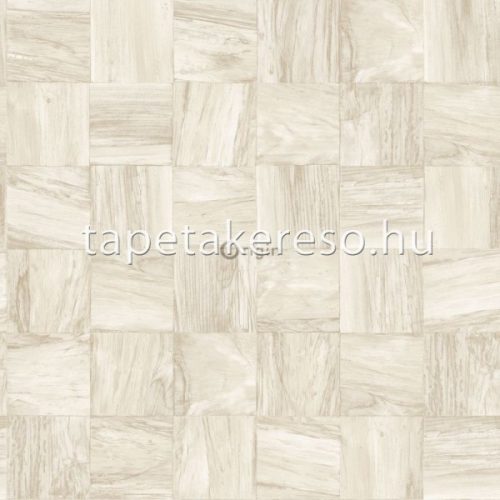 Origin Matières - Wood vlies anyagú beige színű kockás, famintás modern tapéta
