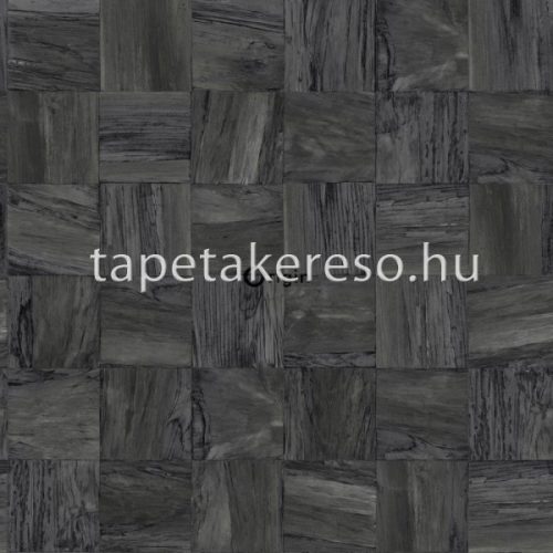 Origin Matières - Wood vlies anyagú szürke színű kockás, famintás modern tapéta