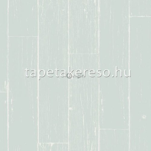 Origin Matières - Wood vlies anyagú türkiz, fehér színű famintás modern tapéta